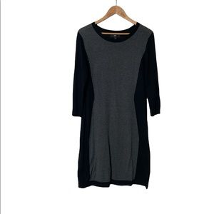 🤩 Gorgeous slimming Massimo black and gray dress size L.